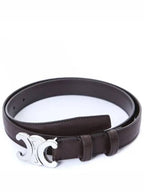 CELINE Medium Triomphe Natural Calfskin Belt Brown
