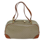 CELINE Macadam Canvas Hand Bag Beige Auth 74188