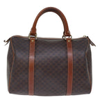 CELINE Macadam Canvas Boston Bag PVC Brown Auth 74193