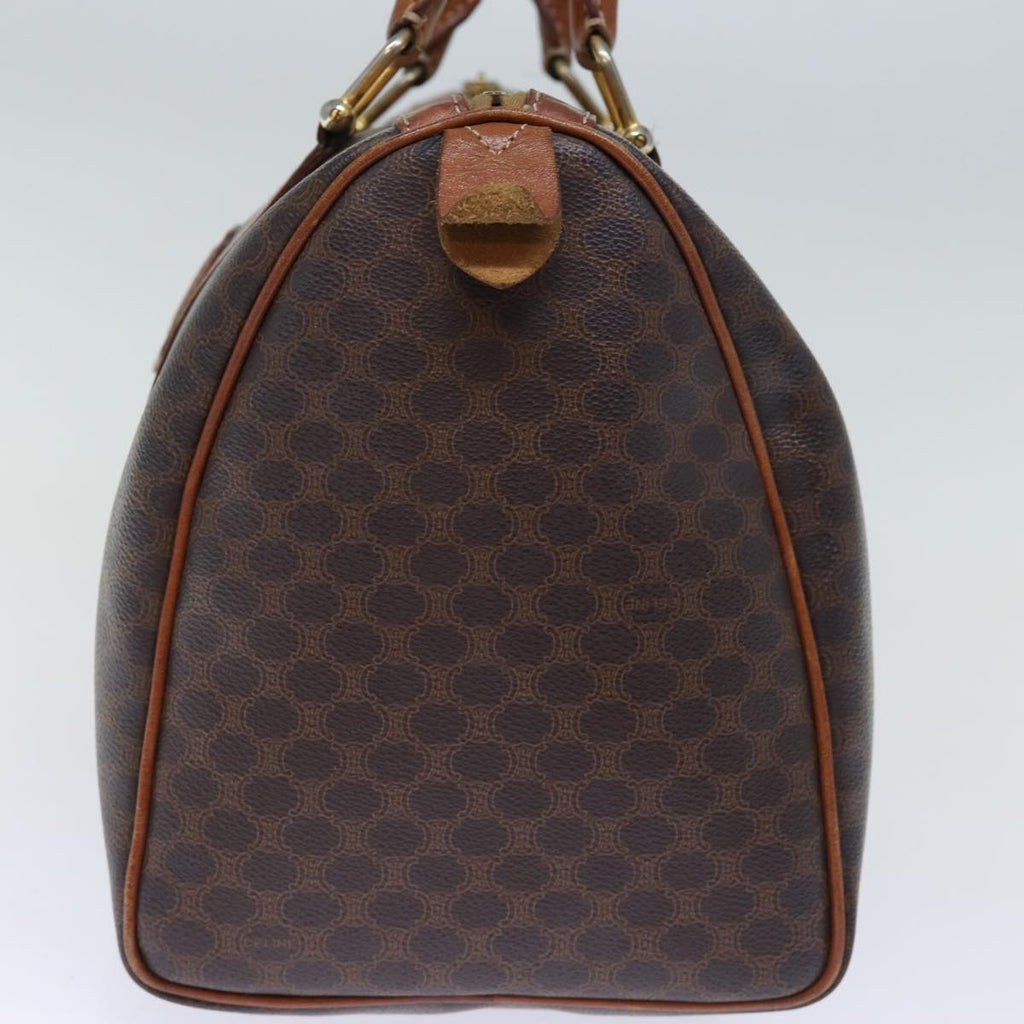 CELINE Macadam Canvas Boston Bag PVC Brown Auth 74193