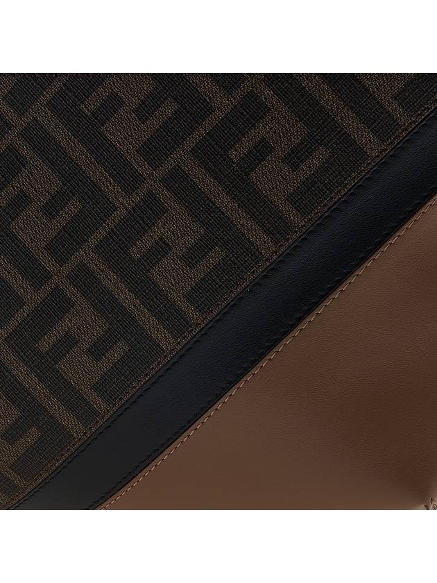 Fendi FF Monogram Logo Leather Belt Bag Brown