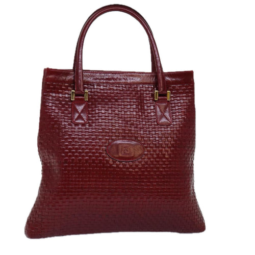 FENDI Tote Bag Leather Red74221