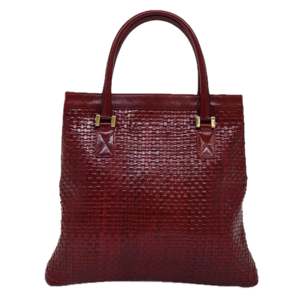 FENDI Tote Bag Leather Red74221