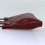 FENDI Tote Bag Leather Red74221