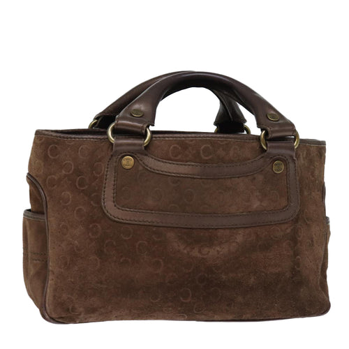 CELINE C Macadam Canvas Hand Bag Brown  74222
