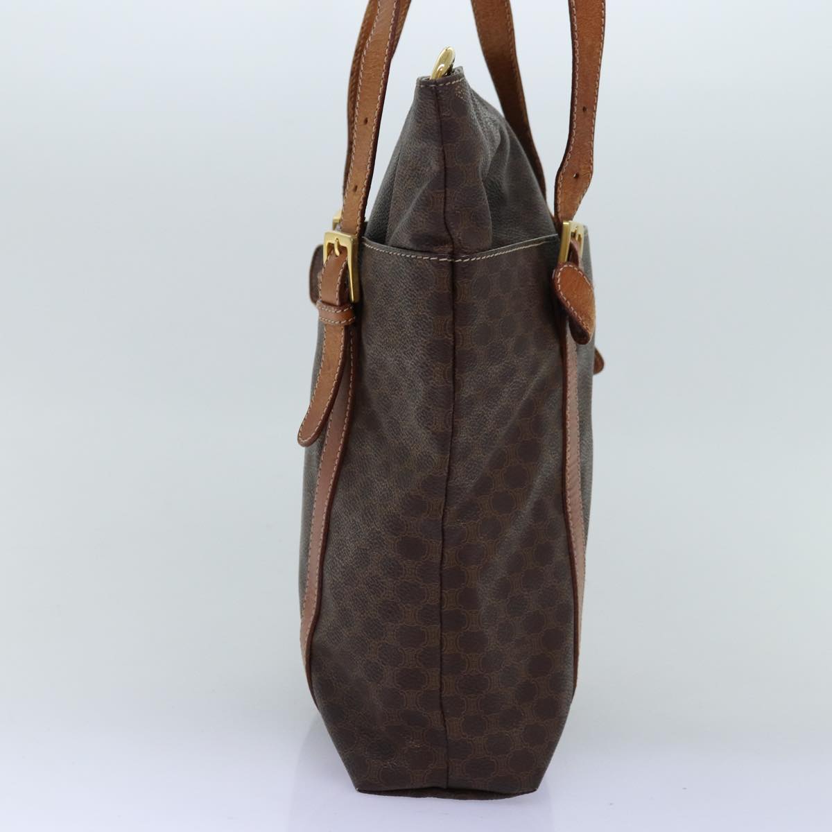 CELINE Macadam Canvas Tote Bag PVC Brown Auth 74225