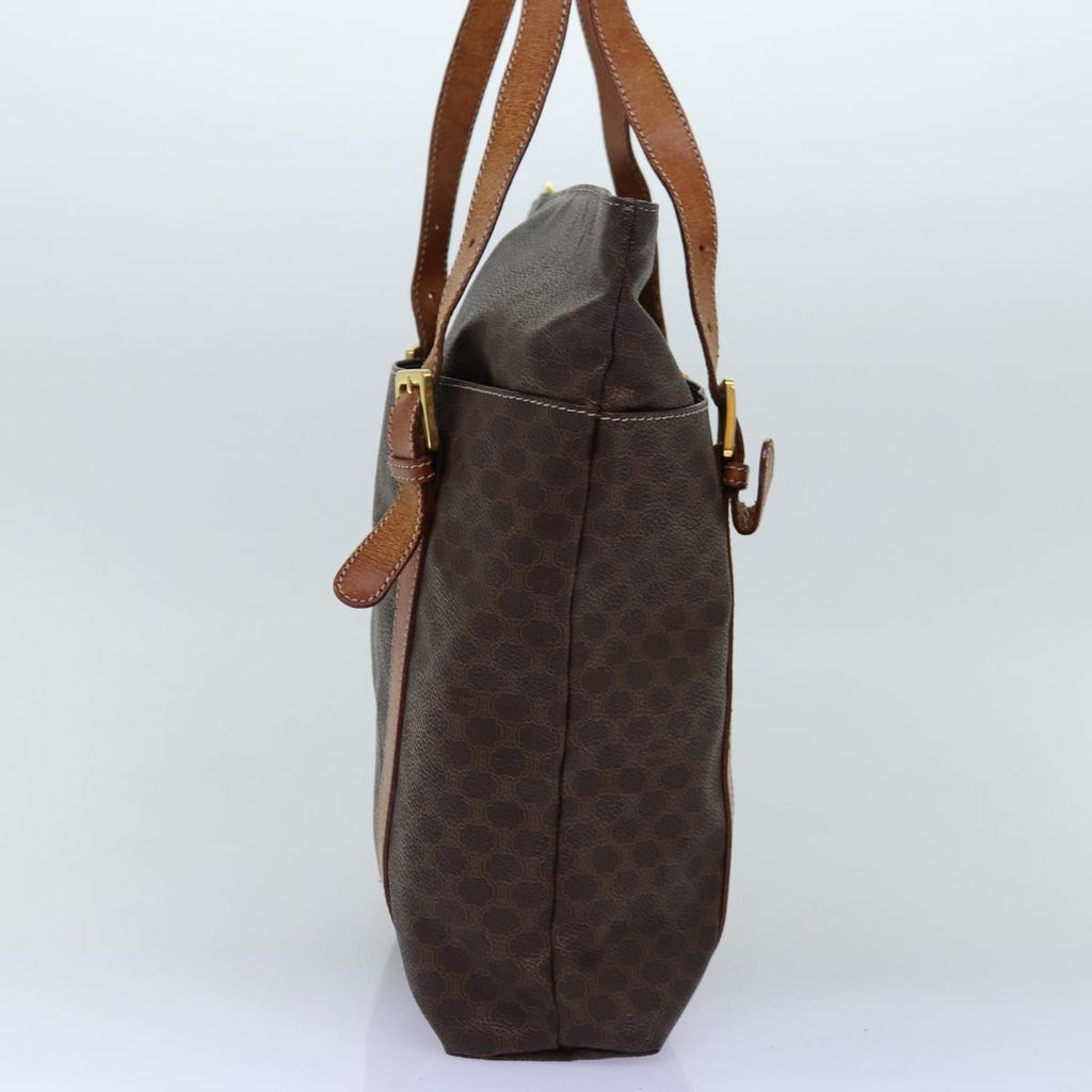 CELINE Macadam Canvas Tote Bag PVC Brown Auth 74225