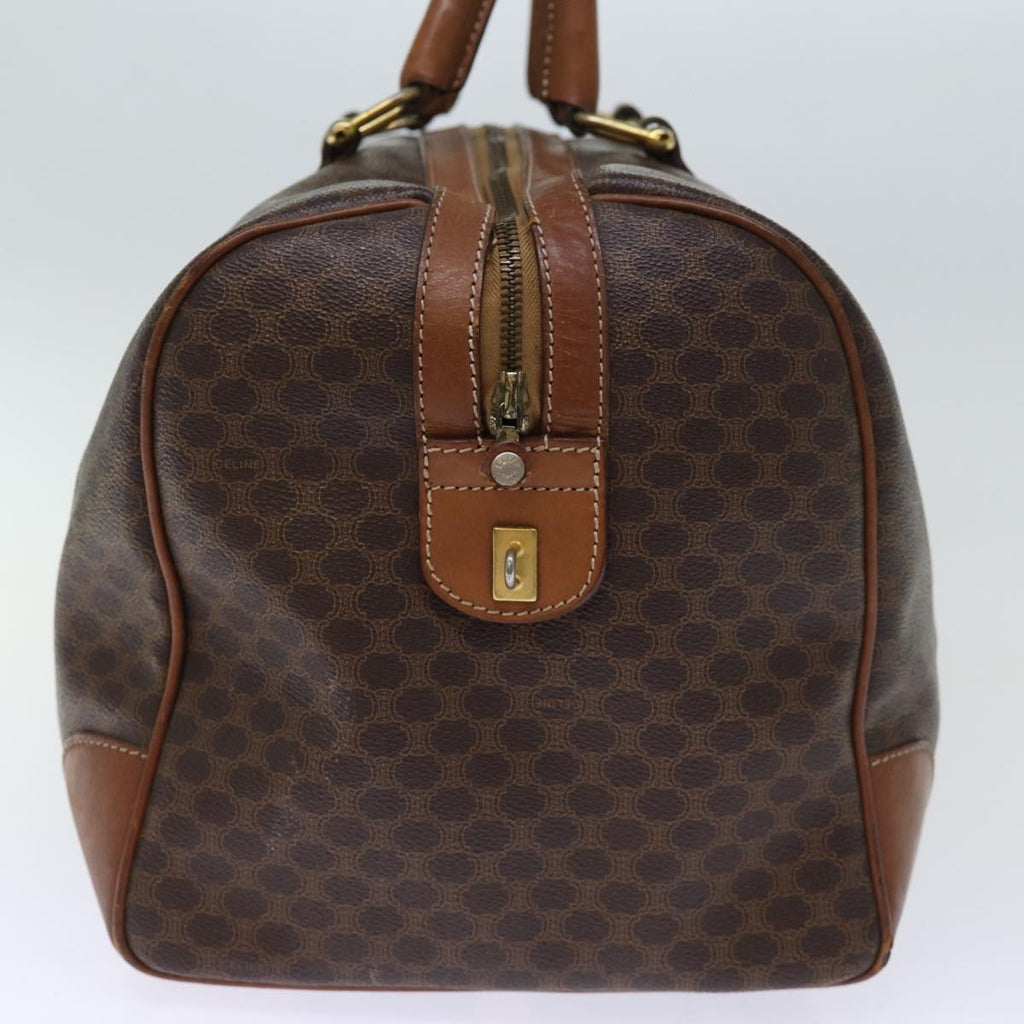 CELINE Macadam Canvas Boston Bag PVC Brown  74226