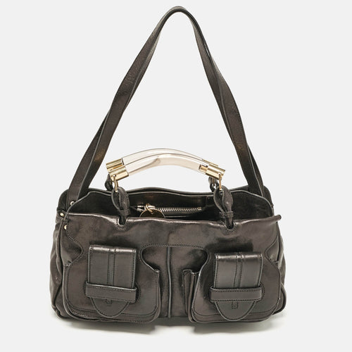 Chloe Black Leather Medium Saskia Satchel