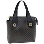 CELINE Macadam Canvas Hand Bag PVC Black Auth 74390
