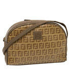 FENDI Zucchino Canvas Shoulder Bag Brown74424