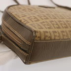 FENDI Zucchino Canvas Shoulder Bag Brown74424