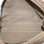 FENDI Zucchino Canvas Shoulder Bag Brown74424