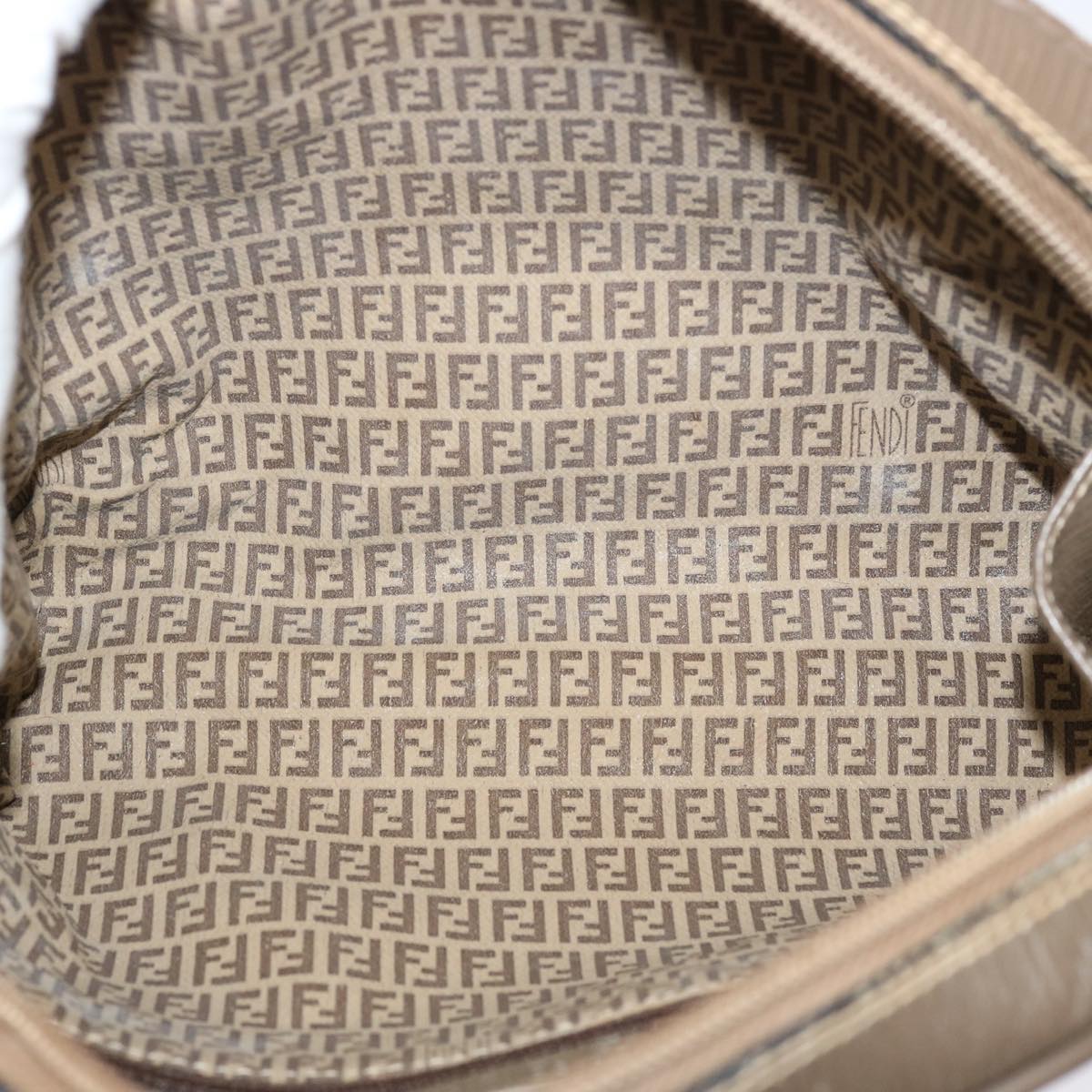 FENDI Zucchino Canvas Shoulder Bag Brown74424