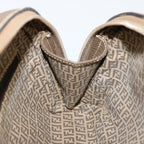 FENDI Zucchino Canvas Shoulder Bag Brown74424