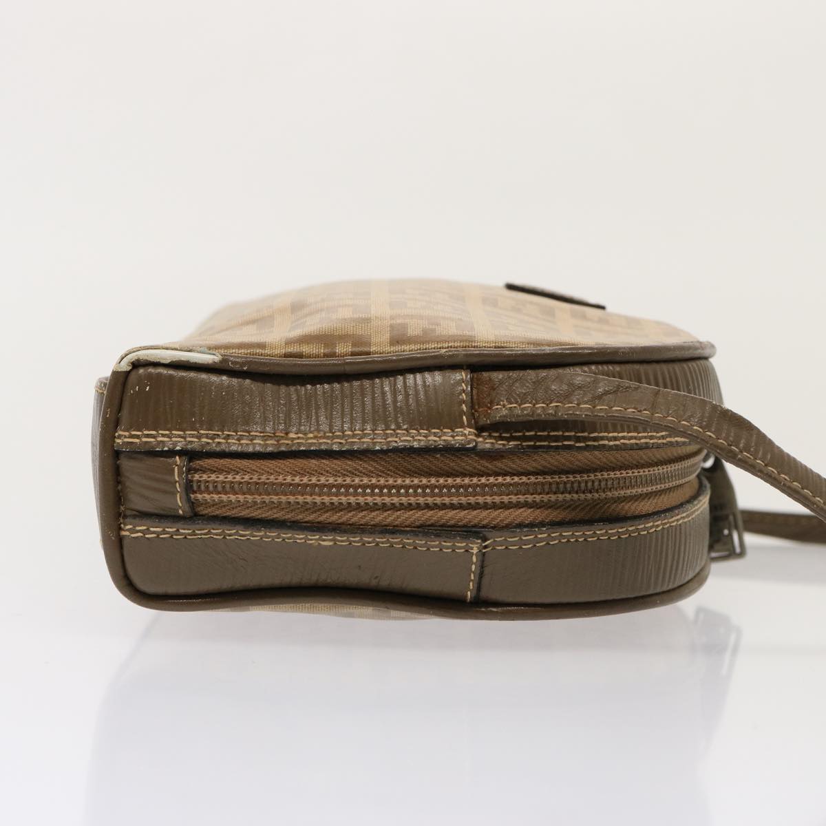 FENDI Zucchino Canvas Shoulder Bag Brown74424