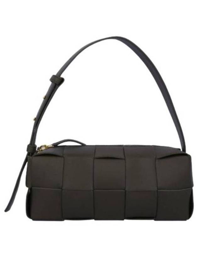 Bottega Veneta Brick Cassette Intrecciato Small Shoulder Bag Khaki