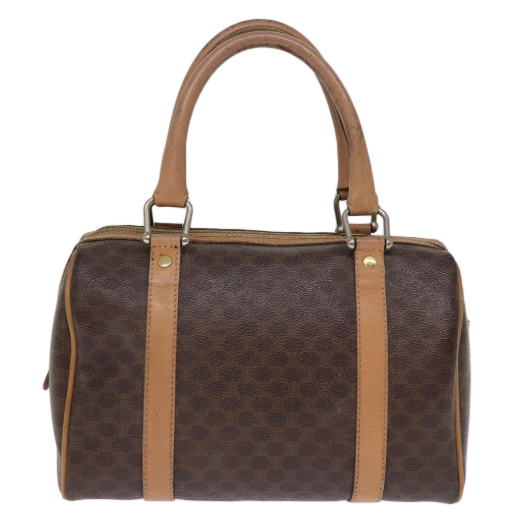 CELINE Macadam Canvas Hand Bag PVC Brown Auth 74542