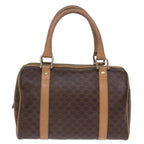 CELINE Macadam Canvas Hand Bag PVC Brown Auth 74542