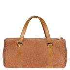 CELINE C Macadam Canvas Hand Bag Orange Auth 74546