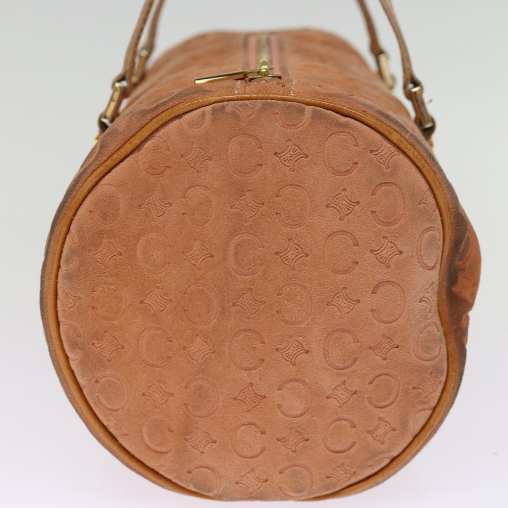 CELINE C Macadam Canvas Hand Bag Orange Auth 74546