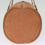 CELINE C Macadam Canvas Hand Bag Orange Auth 74546