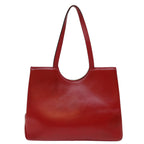 CELINE Tote Bag Leather Red Auth 74549