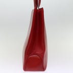 CELINE Tote Bag Leather Red Auth 74549