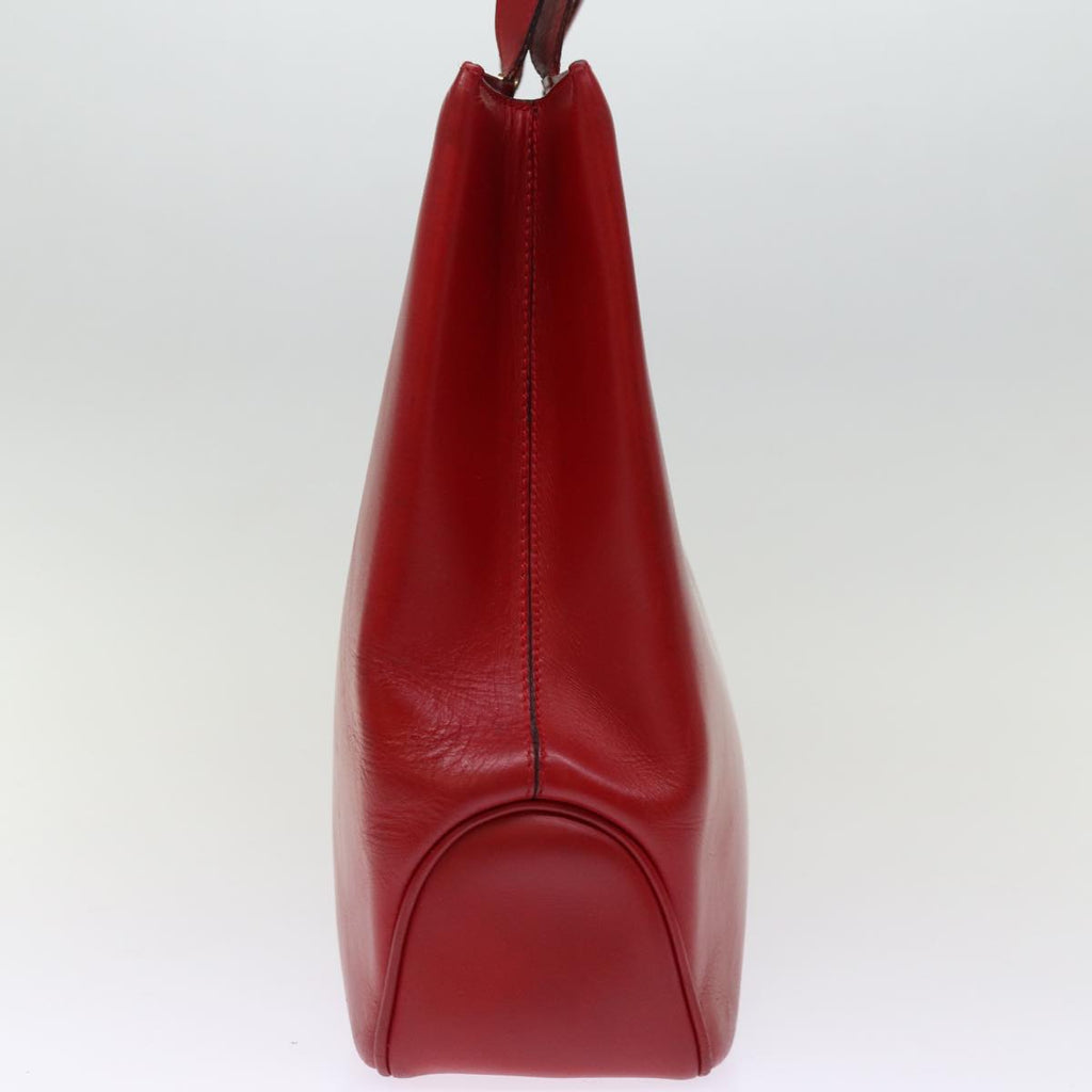 CELINE Tote Bag Leather Red Auth 74549