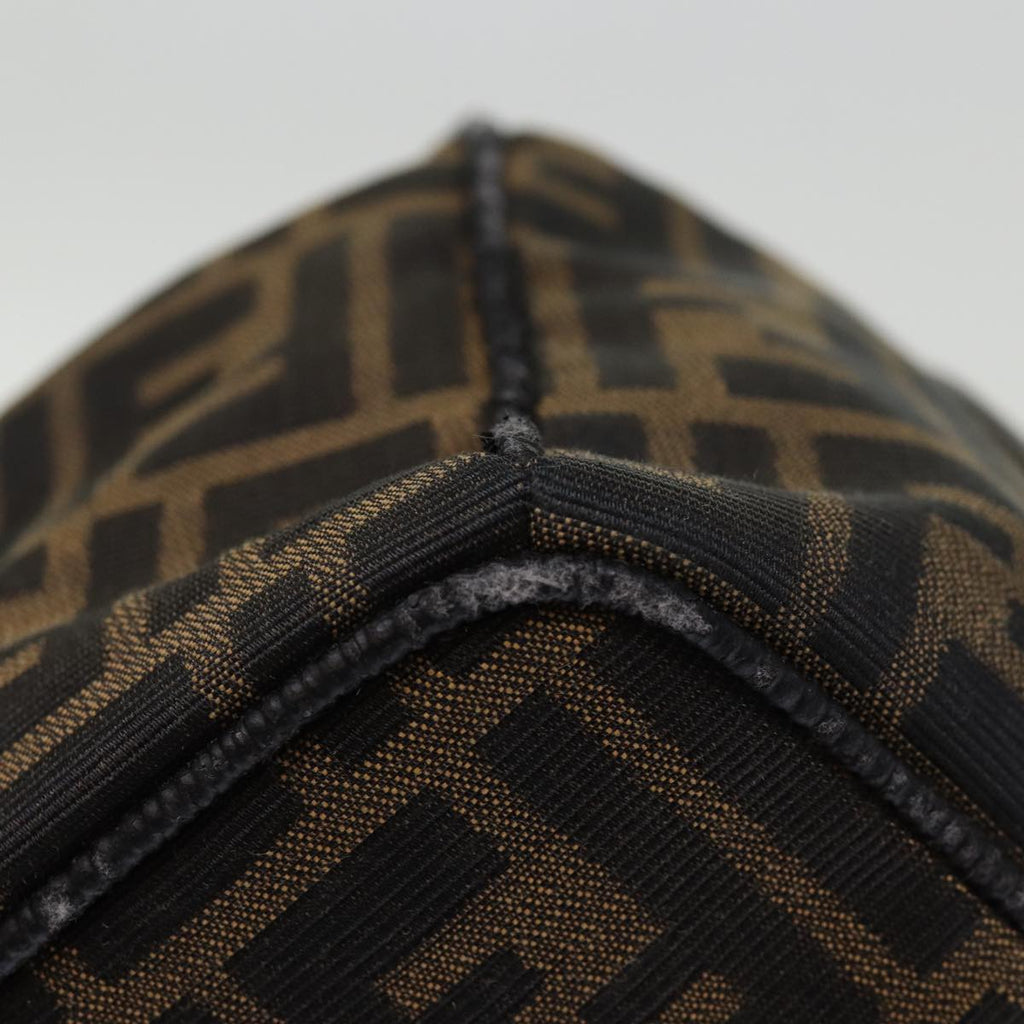 FENDI Zucca Canvas Vanity Cosmetic Pouch Brown Black74573