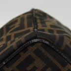 FENDI Zucca Canvas Vanity Cosmetic Pouch Brown Black74573