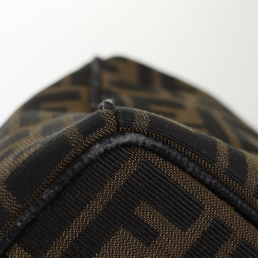 FENDI Zucca Canvas Vanity Cosmetic Pouch Brown Black74573