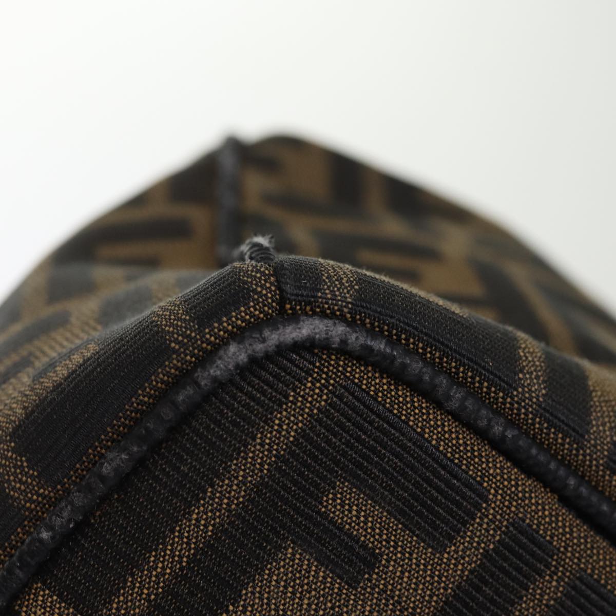 FENDI Zucca Canvas Vanity Cosmetic Pouch Brown Black74573