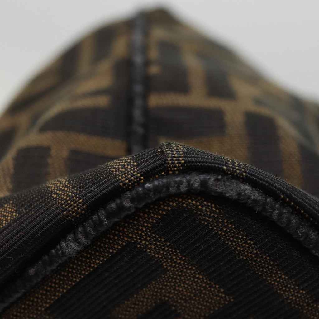 FENDI Zucca Canvas Vanity Cosmetic Pouch Brown Black74573