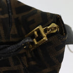 FENDI Zucca Canvas Vanity Cosmetic Pouch Brown Black74573