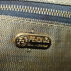 FENDI Zucca Canvas Vanity Cosmetic Pouch Brown Black74573