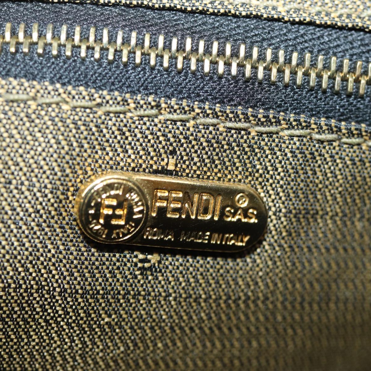 FENDI Zucca Canvas Vanity Cosmetic Pouch Brown Black74573