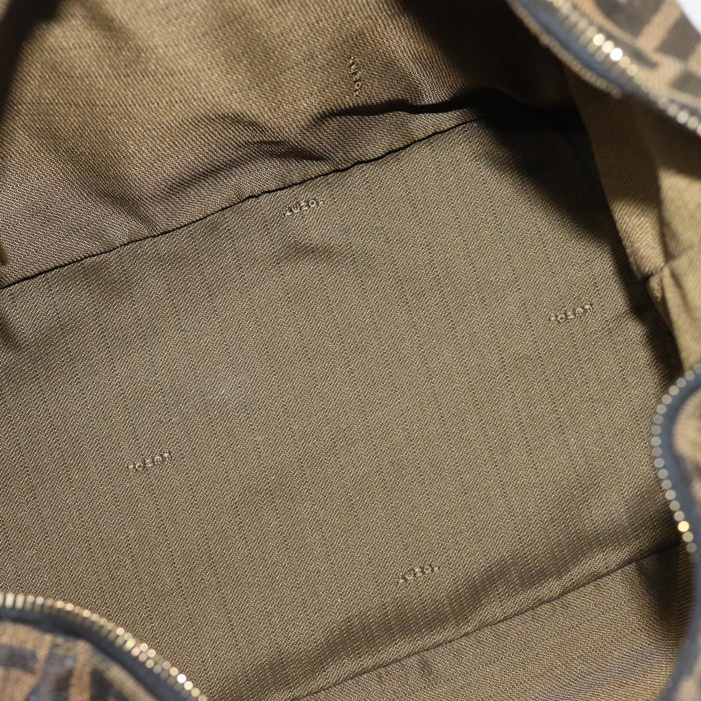 FENDI Zucca Canvas Vanity Cosmetic Pouch Brown Black74573