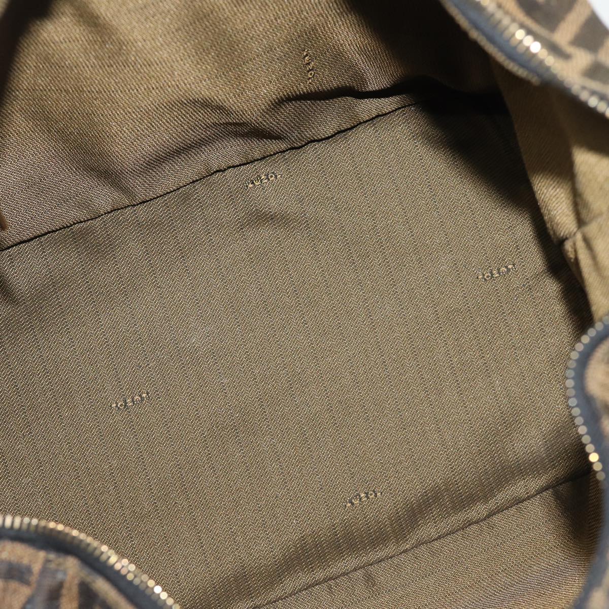 FENDI Zucca Canvas Vanity Cosmetic Pouch Brown Black74573