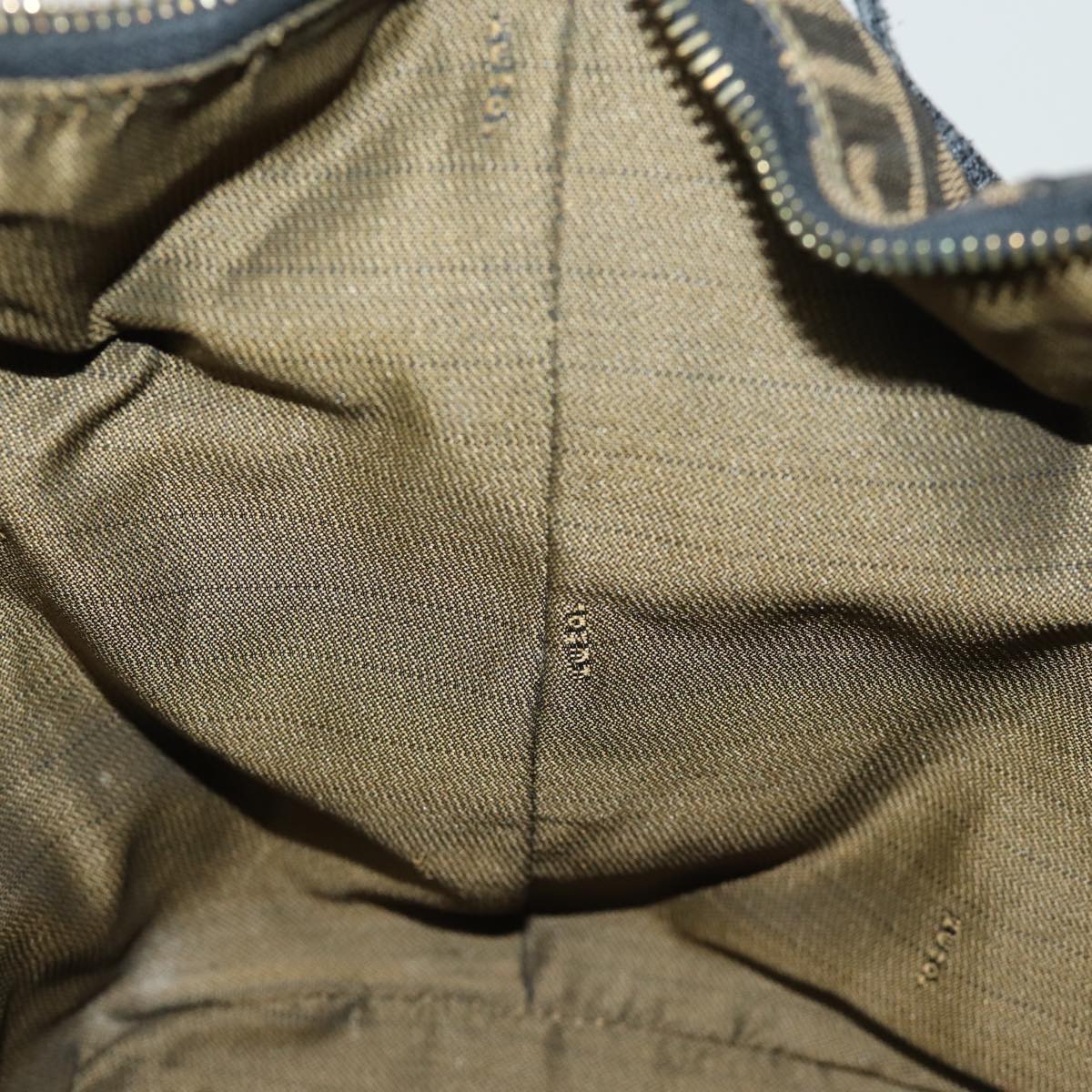 FENDI Zucca Canvas Vanity Cosmetic Pouch Brown Black74573