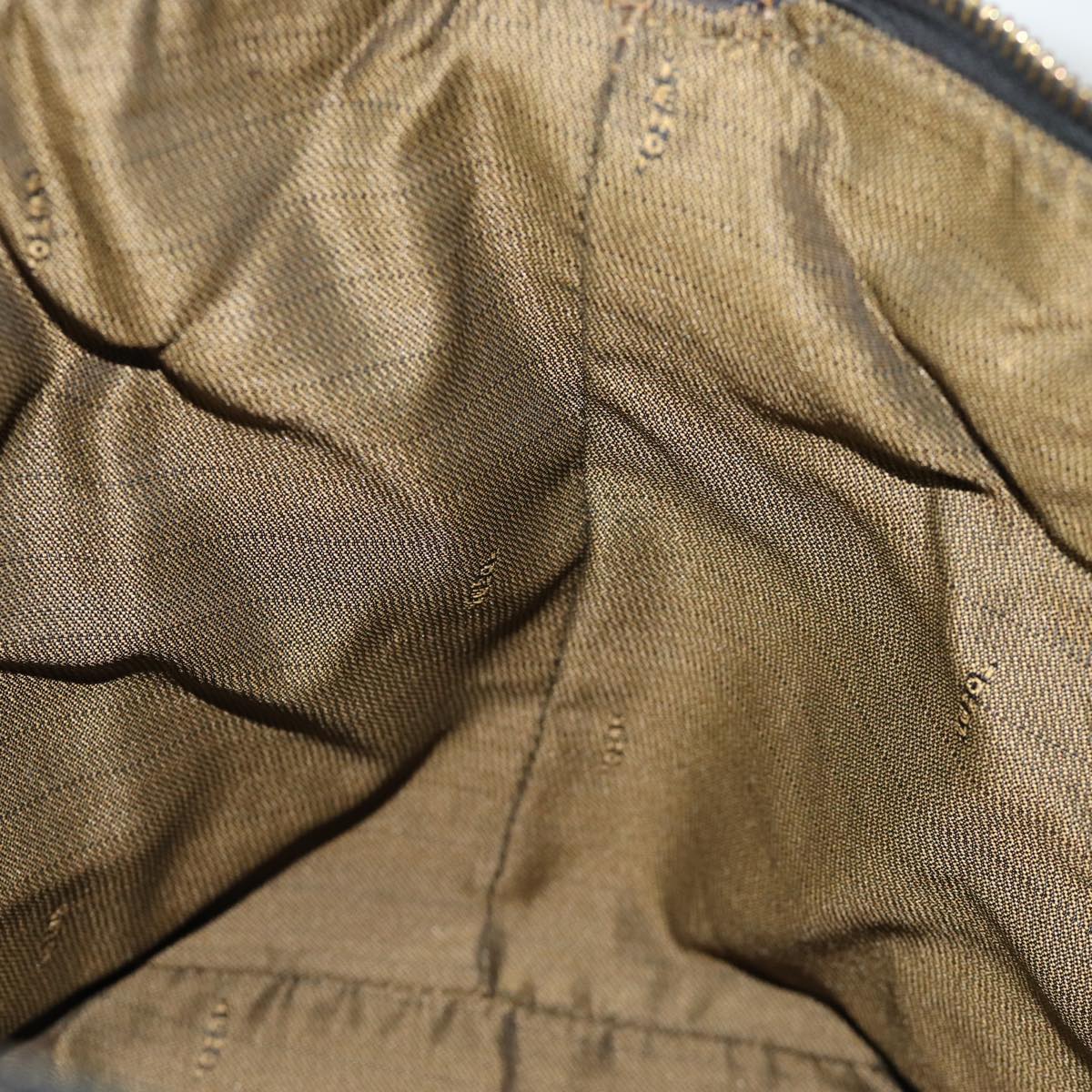 FENDI Zucca Canvas Vanity Cosmetic Pouch Brown Black74573