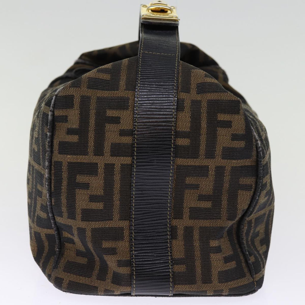 FENDI Zucca Canvas Vanity Cosmetic Pouch Brown Black74573