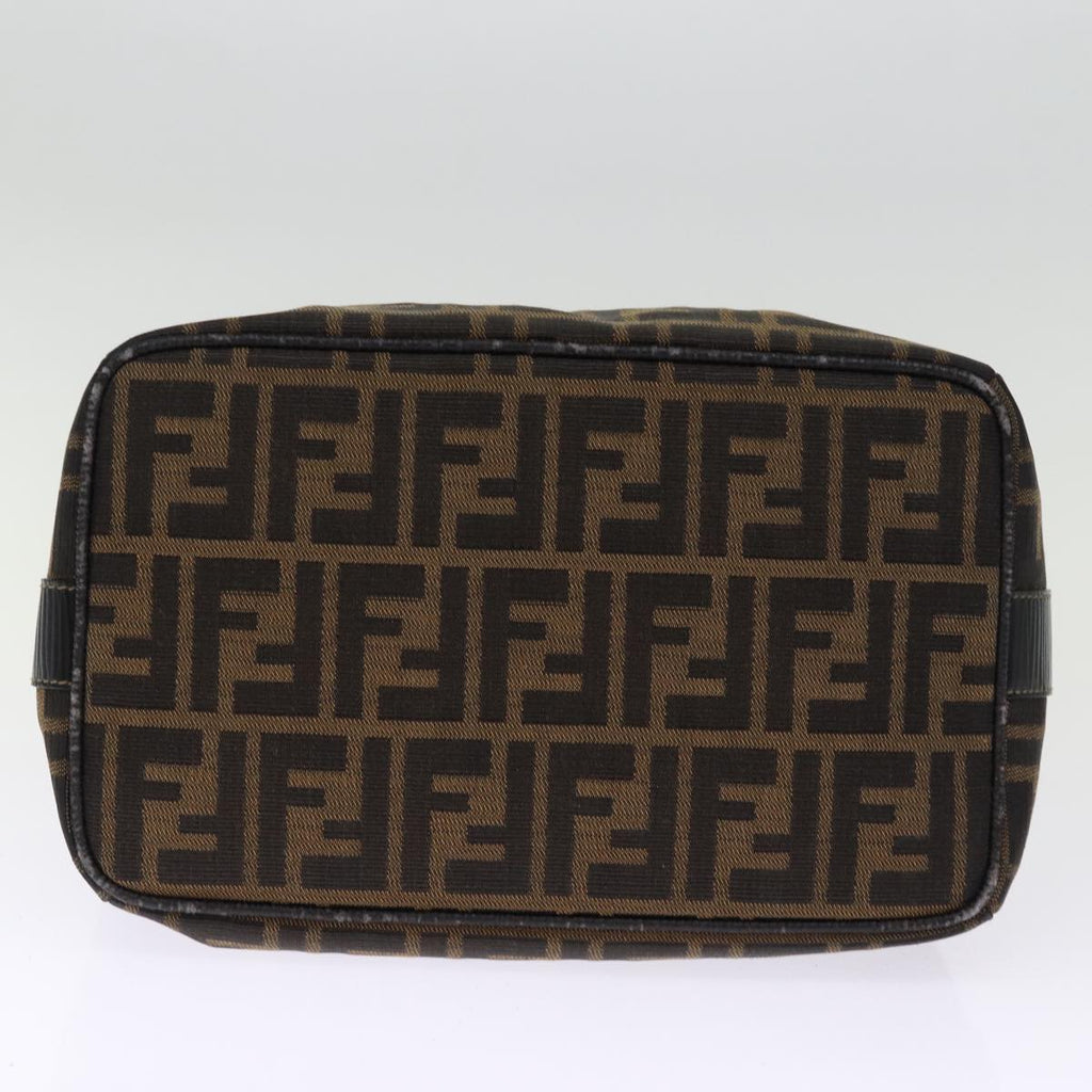 FENDI Zucca Canvas Vanity Cosmetic Pouch Brown Black74573
