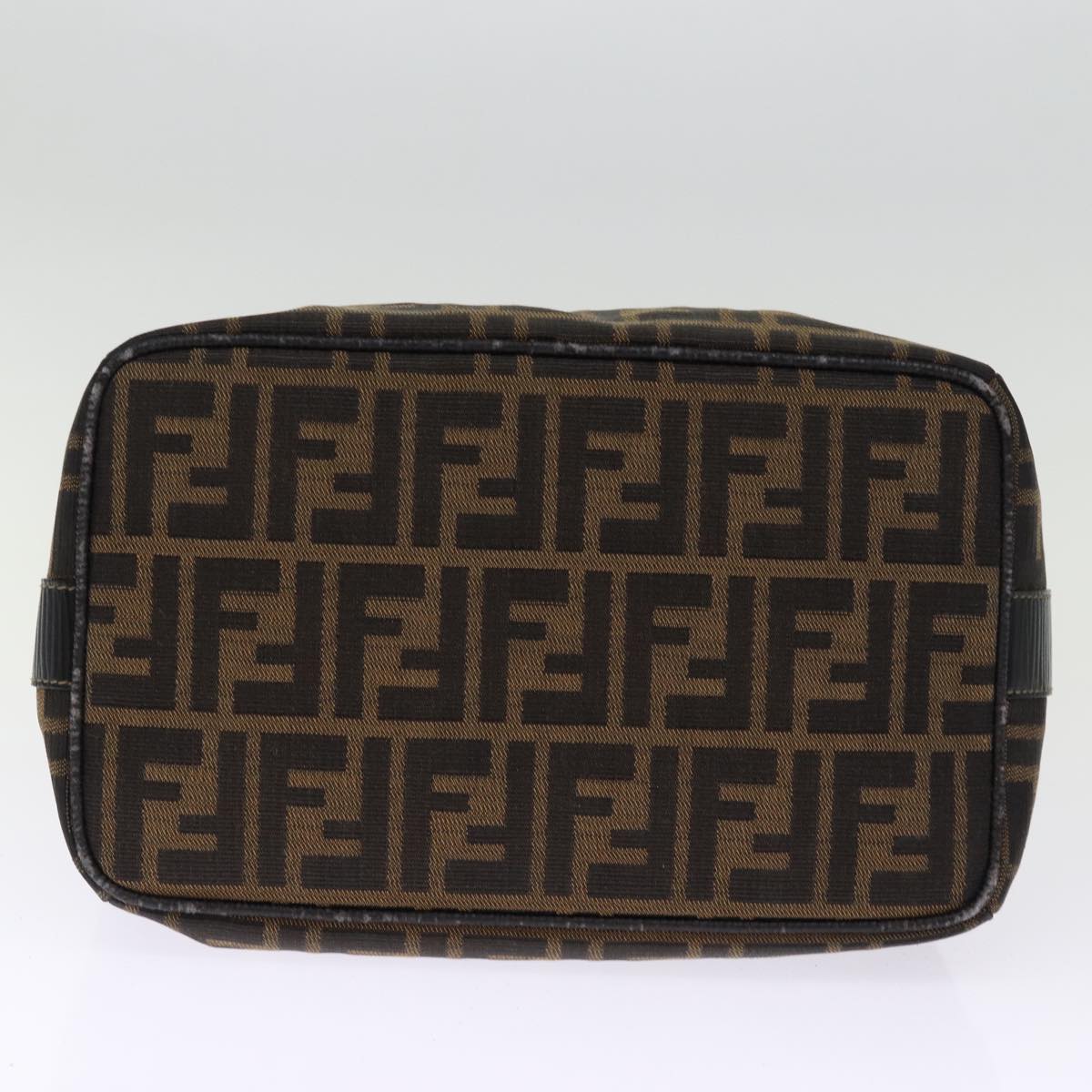 FENDI Zucca Canvas Vanity Cosmetic Pouch Brown Black74573