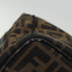 FENDI Zucca Canvas Vanity Cosmetic Pouch Brown Black74573