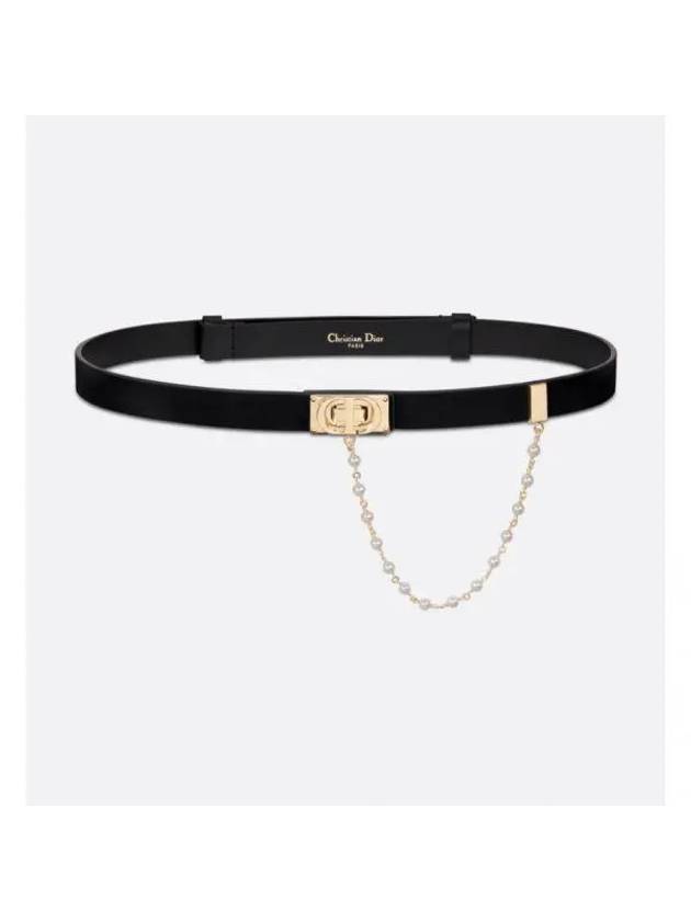 Caro  20MM Smooth Calfskin Belt Black Dior