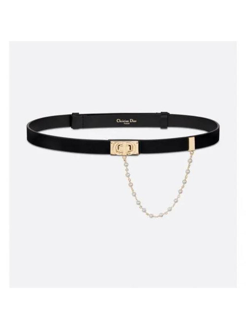 Caro  20MM Smooth Calfskin Belt Black Dior