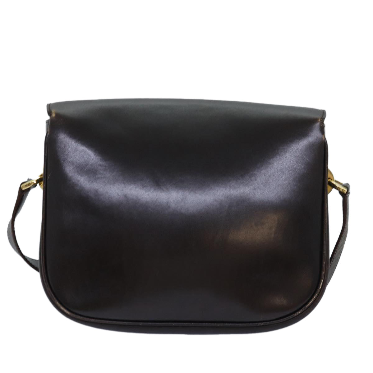 CELINE Shoulder Bag Leather Brown  74588