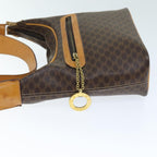 CELINE Macadam Canvas Shoulder Bag PVC Brown Auth 74605