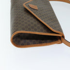 CELINE Macadam Canvas Shoulder Bag PVC Brown Auth 74607